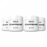 4 x SOLID Nutrition Caffeine, 90 caps