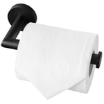 HITSLAM Black Toilet Roll Holder Wall Mounted SUS 304 Stainless Steel Matte Black Toilet Paper Holder Waterproof Rotateproof Toilet Tissue Holder for Bathroom