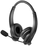 LogiLink Casque stéréo Bluetooth, Microphone Noir Standard