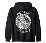 Funny Viking Dad Medieval Lawn Mower Lawnmower Father Figure Zip Hoodie