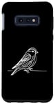 Coque pour Galaxy S10e Line Art Oiseau et Ornithologue Pin Siskin