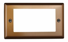 Varilight XYG4.BZ Urban Brushed Bronze DataGrid Twin Plate (4 DataGrid Spaces)