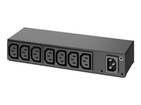 Apc Basic Rack Pdu Ap6015a - Strømfordelerenhet (Kan Monteres I Rack) - Ac 100/120/200/208/230/240 V - Inngang: Iec 60320 C14 - Utgangskontakter: 8 (Power Iec 60320 C13) - 1U - Svart - For P/N: Smtl1000rmi2uc, Smx1000c, Smx1500rm2uc, Smx1500rm2ucnc,