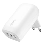 Chargeur Secteur 67W 3 Ports USB-C Power Delivery Design Compact BelkinBlanc