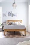 Malmo Oak Finish Wooden Bed Frame