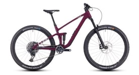 Vtt tout suspendu cube stereo one44 c 68x slx sram gx eagle axs 12v 29   rose rouge wine 2023