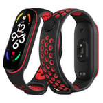 Watch för Xiaomi Mi Band 7 6 NFC Armband Silikon Smart armband Miband 4 Bälte pulseira correa mi band 3 4 5 rem 13 black red Mi band 5