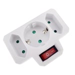 Prises électriques de convertisseur Euro multi-prises,prise UE,adaptateur d'alimentation multiple,norme européenne,1 à 1,2/3 voies - Type 1 To 3 Socket 4.8mm #B