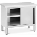 Meuble bas en acier inoxydable armoire en inox armoire de travail en inox 100 x 50 cm capacité de 330 kg