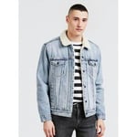 Manteau Levis  Veste fourrée Sherpa Levi's® bleu clair en jean