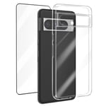 Avizar, Coque pour Google Pixel 8 Pro Silicone Gel et Verre Trempé 9H Biseauté