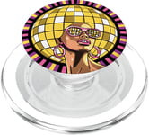 Rétro 70s 80s Funky Disco Ball Afro Queen Diva Vintage PopSockets PopGrip pour MagSafe