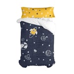 HappyFriday Mr Fox Starspace Parure de lit 2 pièces Multicolore pour lit de 80/90 cm