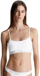 Calvin Klein Women Bikini Top Bralette Wireless, White (Pvh Classic White), M