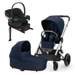 Cybex, Barnevogn, Balios S Lux, Travelsystem inkl. Aton B2 &amp; Base One - Ocean Blue