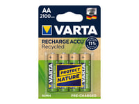 Varta Recharge Accu Recycled 56816 - Batteri 4 X Aa-Typ - Nimh - (Uppladdningsbara) - 2100 Mah