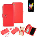 2in1 cover wallet + bumper for Huawei Mate SE Phone protective Case red