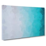 Big Box Art Treasure Island Beach in Fiji in Abstract Canvas Wall Art Framed Picture Print, 30 x 20 Inch (76 x 50 cm), Turquoise, Grey, Blue, Turquoise, Teal