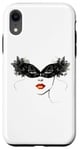 Coque pour iPhone XR Masque vénitien, joli visage, femme, Venise, Italie