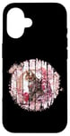 Coque pour iPhone 16 Fleur de cerisier Chat Guerrier Fleur de samouraï