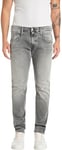 REPLAY Adult M914 Anbass Hyperflex Jeans, Medium Grey 096-1, 36W / 32L