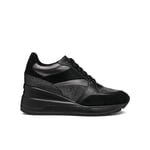 Geox Femme D Zosma A Basket, Noir, 41 EU