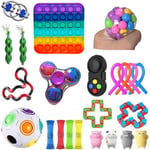 Sensory Fidget Toys Set for Autism, Stress Reliever Anxiety Relief Toys, Anti-Stress Toy Finger Sensory Doll, Stress Relief Special Toys Assortment for Kids and Adults Party Favors