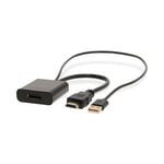 Nedis HDMI™ Adapter | HDMI™ Stik | DisplayPort Han / USB-A Han | Guldplateret | Lige | PVC | Sort | 1 stk. | Box