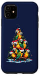 Coque pour iPhone 11 Parrot Christmas Tree Funny Polly Holiday