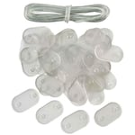 Kit de fixation pour brise-vues et canisses - WERKA PRO - Transparent - Fil de fer galvanisé - Platines