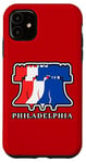 Coque pour iPhone 11 Philly Liberty Bell Souvenir de vacances patriotique à Philadelphie