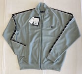 Fred Perry Seasonal Taped Men’s Track Jacket Tops Slim Fit Medium