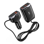 SUNDAREE Allume Cigare Multiple USB,123W 6 Port 12V 24V Type C PD QC Chargeur Voiture Charge Rapide Automobile Prise Adaptateur pour Samsung S23 A53/Xiaomi Redmi Note 12/iPhone 14/Macbook/Dell XPS