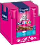 VITAKRAFT - Friandises Chat « Cat-Stick Mini » - Au Saumon - Alimentation Pour Chat - Lot de 10 Sachets Fraîcheur De 6 Bâtonnets De 6 g