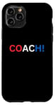 Coque pour iPhone 11 Pro Rouge Blanc et Bleu Quatrième Juillet Coach