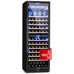 Wine Cooler Fridge Built-In 2 Zone Wine Fridge Glass Door Bar Fridge 162 Bottles