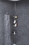 Livarno home 3 Tier MODERN Telescopic Bathroom CORNER Shelf Rack Extendable