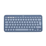 logitech Clavier Bluetooth Multifonction K380 pour Mac à Profil étroit, Commutation jusqu'à 3 appareils, Touches Ciseaux, Batterie 2 Ans, Compatible avec macOS, iOS, iPadOS, Pan Nordic QWERTY -