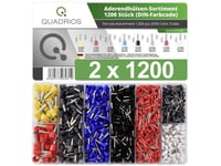 Quadrios 22C470 Kabelsko-Sortiment 0.5 Mm², 0.75 Mm², 1 Mm², 1.5 Mm², 2.5 Mm², 4 Mm², 6 Mm², 10 Mm² Delvist Isoleret Hvid, Grå, Rød, Sort, Blå , Gul 2400 Stk