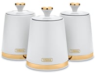 Tower Cavaletto Canisters Set Champagne Gold T826131WHT (Optic White)