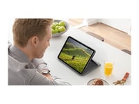 Logitech Folio Touch - Clavier et étui - avec trackpad - rétroéclairé - Apple Smart connector - QWERTY - R.-U. - gris oxford - pour Apple 10.9-inch iPad Air (4ème génération, 5ème génération)