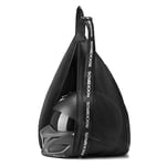 ROCKBROS Sac de Casque de Moto 6-7L Sac à Bandoulière Portable Sangle Épaule Réglable 63-105cm Porte Casque Crochet Poche Filet Intégré Logo Réfléchissant pour Casque de Moto Vélo Basketball Noir