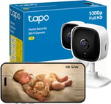 Tapo Mini Smart Security Camera, Indoor CCTV, Works with Alexa&Google Home, No H