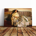 Big Box Art Canvas Print Wall Art John Singer Sargent Repose | Mounted and Stretched Box Frame Picture | Home Decor for Kitchen, Living, Dining Room, Bedroom, Hallway, Multi-Colour, 20x14 Inch