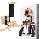 MIDINGCHAI Support Casque Moto, Porte Casque Moto Mural pour Accrocher Le Casque et la Veste de Moto au Mur, Support Mural pour Gilet Tactique (Compact)