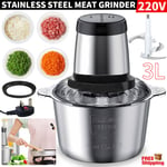 3L Electric Meat Grinder Mincer Mixer Home Blender Mini Food Chopper Processor