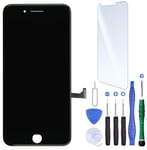 Ecran LCD Remplacement pour iPhone 7 Plus Noir +Verre Trempe +Kit