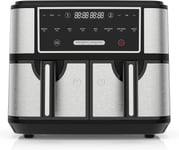 EUARY Best 9L Large Dual Basket Air Fryers for Family,8-In-1 Compact Oven with &