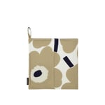 Marimekko - Pieni Unikko Pot Holder Off-White, Beige, Dark Blue - Övriga köksredskap - Vit