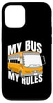 iPhone 12/12 Pro My Bus My Rules Student Shuttle Yellow Bus School Bus Driver Case